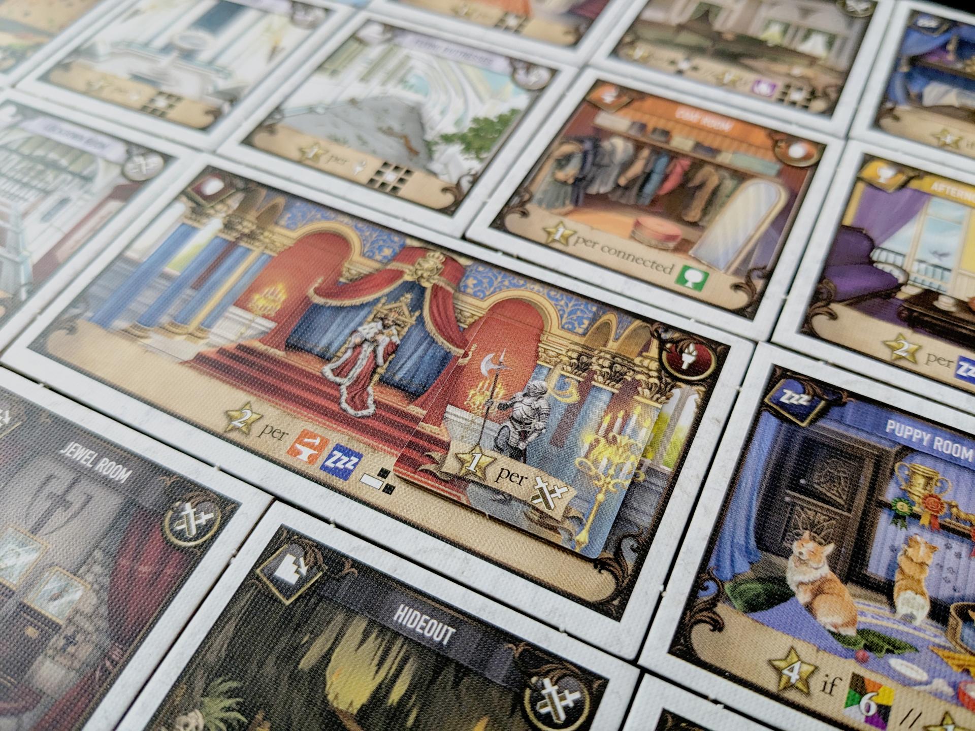 A castle closeup with an attendant in the throne room.