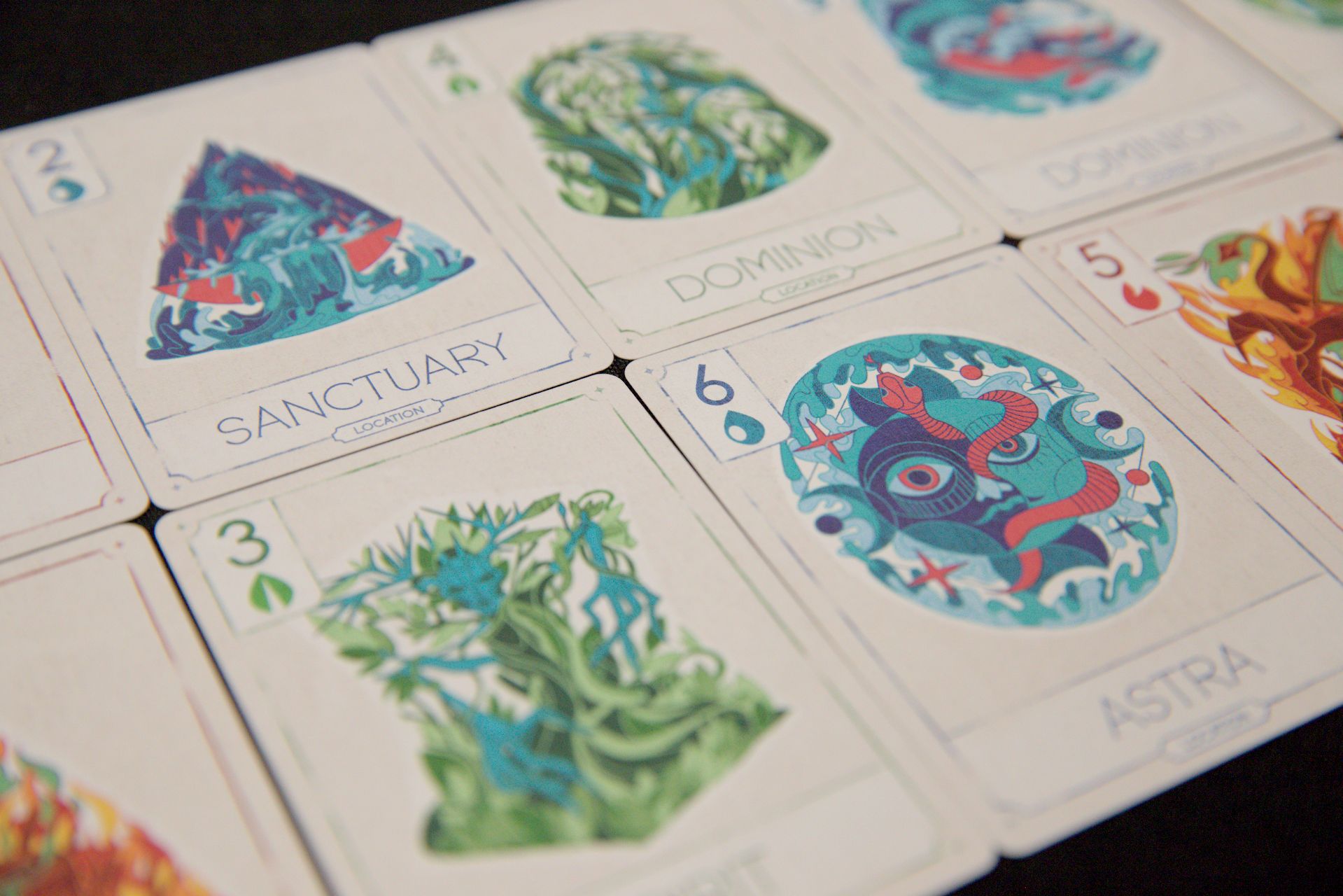 Mysticana cards closeup